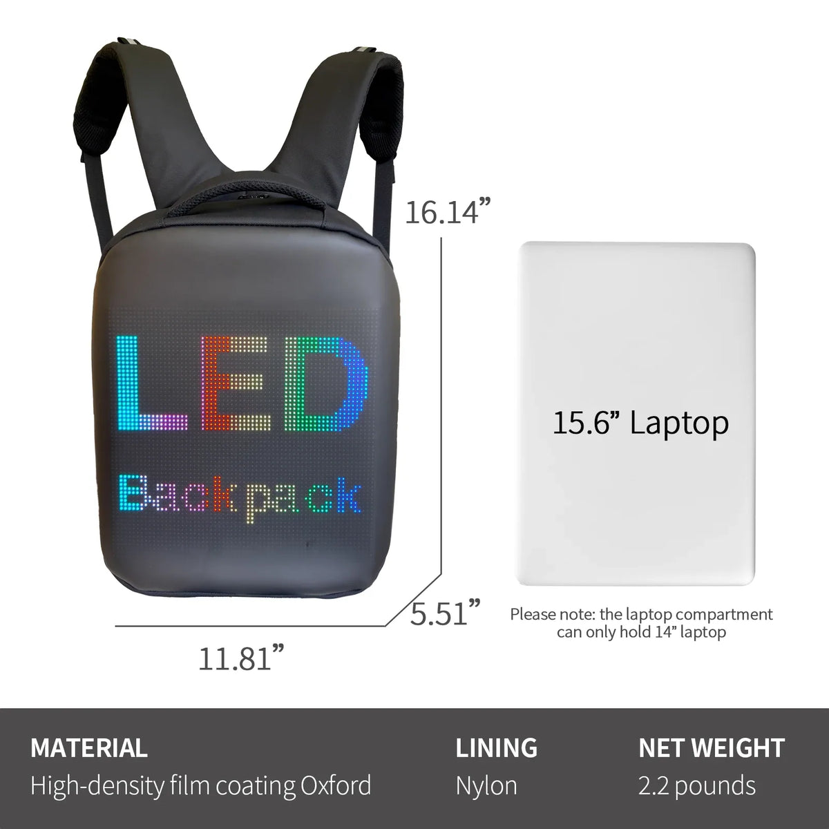 Sac à Dos LED Programmable